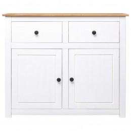 Acquista Credenza Bianca 93x40x80 cm in Legno Massello di Pino Panama con riferimento GHV-282699 della ditta GARDENHOME