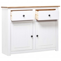 Acquista Credenza Bianca 93x40x80 cm in Legno Massello di Pino Panama con riferimento GHV-282699 della ditta GARDENHOME