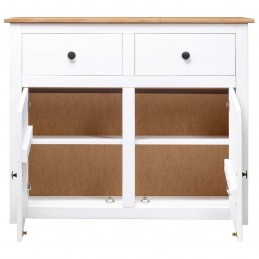 Acquista Credenza Bianca 93x40x80 cm in Legno Massello di Pino Panama con riferimento GHV-282699 della ditta GARDENHOME