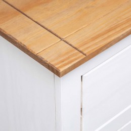 Acquista Credenza Bianca 93x40x80 cm in Legno Massello di Pino Panama con riferimento GHV-282699 della ditta GARDENHOME