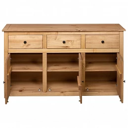Acquista Credenza 135x40x80 cm in Legno Massello di Pino Panama Range con riferimento GHV-282703 della ditta GARDENHOME