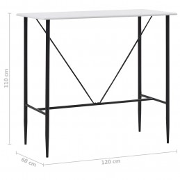Acquista Tavolo da Bar Bianco 120x60x110 cm in MDF con riferimento GHV-281547 della ditta GARDENHOME