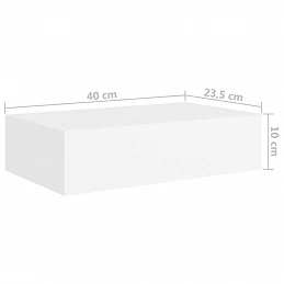 Acquista Scaffali con Cassetti da Parete 2pz Bianco 40x23,5x10 cm in MDF con riferimento GHV-330242 della ditta GARDENHOME