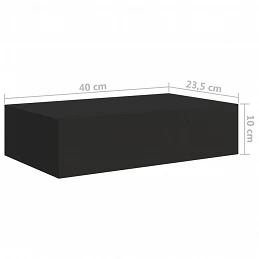 Acquista Scaffali con Cassetti da Parete 2pz Nero 40x23,5x10 cm in MDF con riferimento GHV-330244 della ditta GARDENHOME