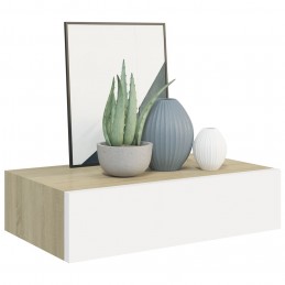 Acquista Scaffali Cassetti a Muro 2pz Rovere e Bianco 40x23,5x10cm MDF con riferimento GHV-330250 della ditta GARDENHOME