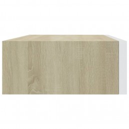 Acquista Scaffali Cassetti a Muro 2pz Rovere e Bianco 40x23,5x10cm MDF con riferimento GHV-330250 della ditta GARDENHOME