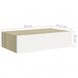 Acquista Scaffali Cassetti a Muro 2pz Rovere e Bianco 40x23,5x10cm MDF con riferimento GHV-330250 della ditta GARDENHOME