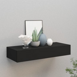 Acquista Scaffale con Cassetti da Parete Nero 60x23,5x10 cm in MDF con riferimento GHV-330257 della ditta GARDENHOME