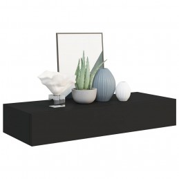 Acquista Scaffale con Cassetti da Parete Nero 60x23,5x10 cm in MDF con riferimento GHV-330257 della ditta GARDENHOME