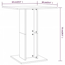 Acquista Tavolo da Bistrot Bianco 60x60x75 cm in Legno Multistrato con riferimento GHV-802102 della ditta GARDENHOME