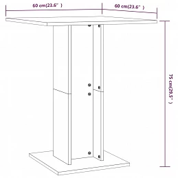 Acquista Tavolo da Bistrot Rovere Sonoma 60x60x75 cm in Truciolato con riferimento GHV-802105 della ditta GARDENHOME