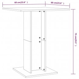 Acquista Tavolo da Bistrot Grigio Cemento 60x60x75 cm in Truciolato con riferimento GHV-802106 della ditta GARDENHOME