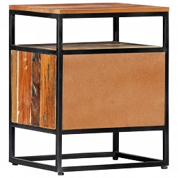 Acquista Comodino 40x30x50 cm in Legno Massello di recupero e Acciaio con riferimento GHV-282725 della ditta GARDENHOME