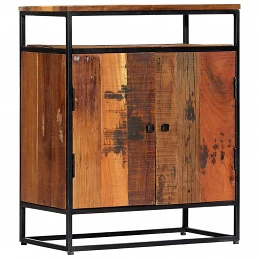 Acquista Credenza 60x35x76 cm in Legno Massello di Recupero e Acciaio con riferimento GHV-282727 della ditta GARDENHOME