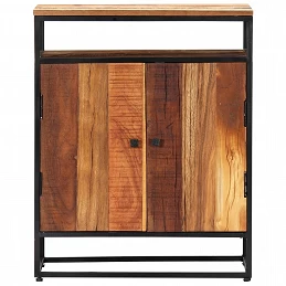 Acquista Credenza 60x35x76 cm in Legno Massello di Recupero e Acciaio con riferimento GHV-282727 della ditta GARDENHOME