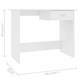 Acquista Scrivania Bianca 100x50x76 cm in Legno Multistrato con riferimento GHV-800549 della ditta GARDENHOME