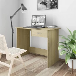 Acquista Scrivania Rovere Sonoma 100x50x76 cm in Truciolato con riferimento GHV-800552 della ditta GARDENHOME