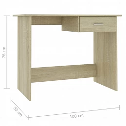 Acquista Scrivania Rovere Sonoma 100x50x76 cm in Truciolato con riferimento GHV-800552 della ditta GARDENHOME