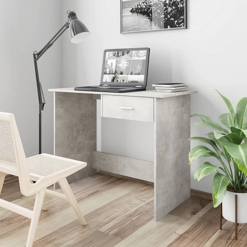 Acquista Scrivania Grigio Cemento 100x50x76 cm in Truciolato con riferimento GHV-800553 della ditta GARDENHOME