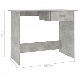Acquista Scrivania Grigio Cemento 100x50x76 cm in Truciolato con riferimento GHV-800553 della ditta GARDENHOME