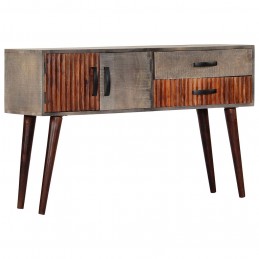 Acquista Tavolo Consolle Grigio 120x35x75 cm in Massello di Mango Grezzo con riferimento GHV-282742 della ditta GARDENHOME