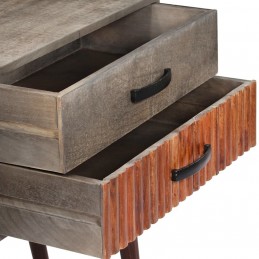 Acquista Tavolo Consolle Grigio 120x35x75 cm in Massello di Mango Grezzo con riferimento GHV-282742 della ditta GARDENHOME
