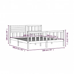 Acquista Giroletto in Legno Massello 180x200 cm 6FT Super King con riferimento GHV-3101168 della ditta GARDENHOME