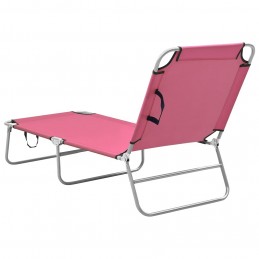 Acquista Lettino Prendisole Pieghevole in Acciaio e Tessuto Rosa con riferimento GHV-310330 della ditta GARDENHOME