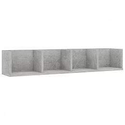 Acquista Scaffale Porta CD a Muro Grigio Cemento 100x18x18 cm Truciolato con riferimento GHV-801323 della ditta GARDENHOME