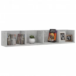 Acquista Scaffale Porta CD a Muro Grigio Cemento 100x18x18 cm Truciolato con riferimento GHV-801323 della ditta GARDENHOME