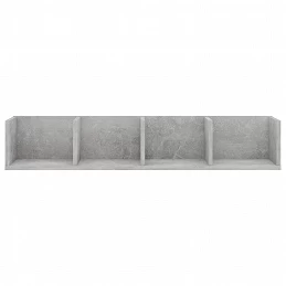 Acquista Scaffale Porta CD a Muro Grigio Cemento 100x18x18 cm Truciolato con riferimento GHV-801323 della ditta GARDENHOME