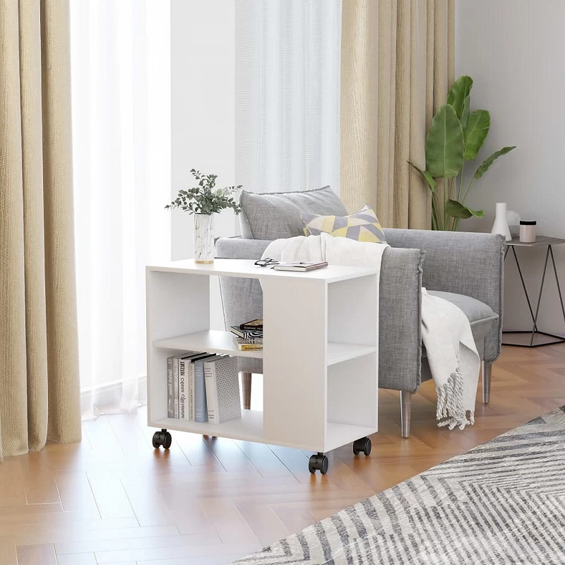 Acquista Tavolino da Salotto Bianco 70x35x55 cm in Legno Multistrato con riferimento GHV-802120 della ditta GARDENHOME