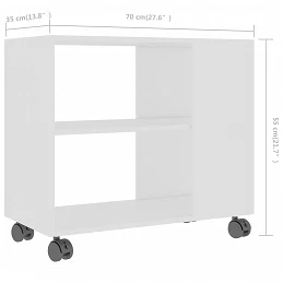 Acquista Tavolino da Salotto Bianco 70x35x55 cm in Legno Multistrato con riferimento GHV-802120 della ditta GARDENHOME