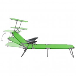 Acquista Lettino Prendisole con Baldacchino in Acciaio Verde con riferimento GHV-310335 della ditta GARDENHOME