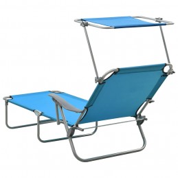 Acquista Lettino Prendisole con Baldacchino in Acciaio Blu con riferimento GHV-310336 della ditta GARDENHOME