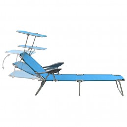 Acquista Lettino Prendisole con Baldacchino in Acciaio Blu con riferimento GHV-310336 della ditta GARDENHOME