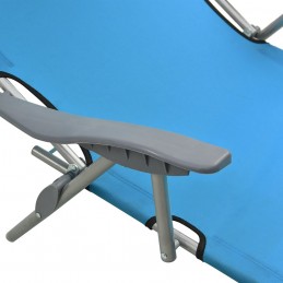 Acquista Lettino Prendisole con Baldacchino in Acciaio Blu con riferimento GHV-310336 della ditta GARDENHOME