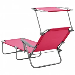 Acquista Lettino Prendisole con Baldacchino in Acciaio Rosa con riferimento GHV-310337 della ditta GARDENHOME