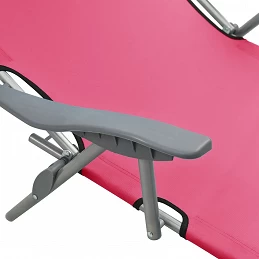 Acquista Lettino Prendisole con Baldacchino in Acciaio Rosa con riferimento GHV-310337 della ditta GARDENHOME