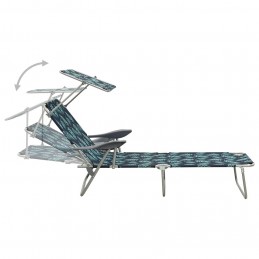 Acquista Lettino Prendisole con Baldacchino in Acciaio Motivo a Foglie con riferimento GHV-310338 della ditta GARDENHOME