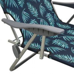 Acquista Lettino Prendisole con Baldacchino in Acciaio Motivo a Foglie con riferimento GHV-310338 della ditta GARDENHOME