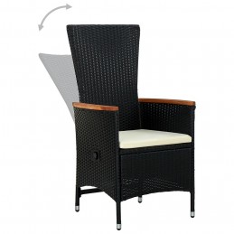 Acquista Sedie da Esterno 2 pz con Cuscini in Polyrattan Nere con riferimento GHV-47675 della ditta GARDENHOME