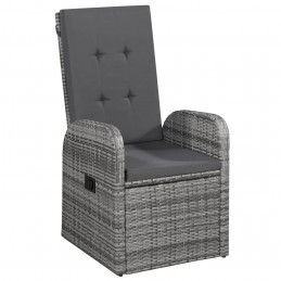 Acquista Sedie da Giardino Reclinabili 2 pz e Cuscini Polyrattan Grigio con riferimento GHV-47676 della ditta GARDENHOME