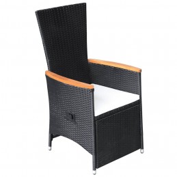 Acquista Sedie da Giardino Reclinabili 2 pz con Cuscini Polyrattan Nero con riferimento GHV-47683 della ditta GARDENHOME