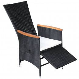 Acquista Sedie da Giardino Reclinabili 2 pz con Cuscini Polyrattan Nero con riferimento GHV-47683 della ditta GARDENHOME