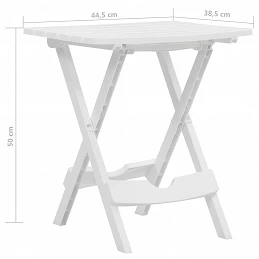Acquista Tavolo da Giardino Pieghevole 45,5x38,5x50cm Bianco con riferimento GHV-47690 della ditta GARDENHOME