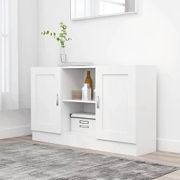 Acquista Credenza Bianca 120x30,5x70 cm in Legno Multistrato con riferimento GHV-802777 della ditta GARDENHOME