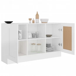 Acquista Credenza Bianca 120x30,5x70 cm in Legno Multistrato con riferimento GHV-802777 della ditta GARDENHOME