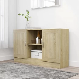 Acquista Credenza Rovere Sonoma 120x30,5x70 cm in Truciolato con riferimento GHV-802780 della ditta GARDENHOME
