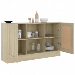 Acquista Credenza Rovere Sonoma 120x30,5x70 cm in Truciolato con riferimento GHV-802780 della ditta GARDENHOME